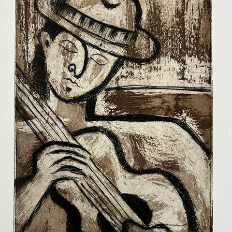 Tocanda la Guitarra
Drypoint/etching