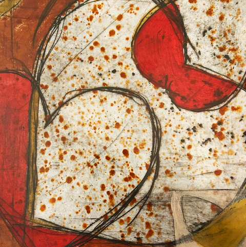 Rusted heat mixed media