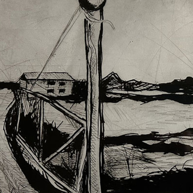 Mosslanding
Drypoint
22"x18”  
