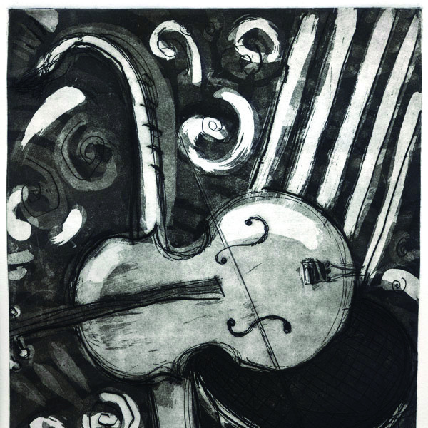 Night at Kuumbwa
etching and aquatint
73/4"x10"
edition of 10